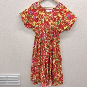 Go Softly Bright Colored Floral Porch Dress M